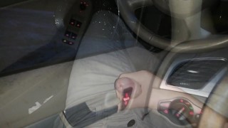 Horny guy, stopping by the road, Jerk off in car in public! - SoloXman