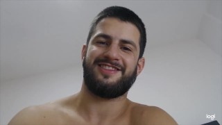 Hot stud's sexy dirty feet