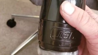 Stroking Nice Cock w. Flesh-lite till Multiple Orgasm With Double Cum Quarantine Self Care