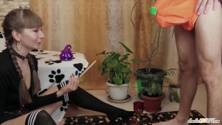 Little Witch Conjures Her Dick and Was Roughly Fucked to Cum in Pussy - Halloween 2020