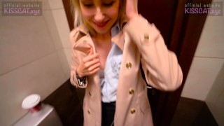 Public Agent - 18 Babe Suck Dick in Toilet Wendis & Drink Coffee with Cum / Kiss Cat