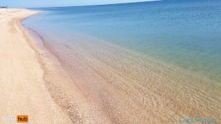 OMG STRANGER CUM IN MY PANTIES ON THE BEACH