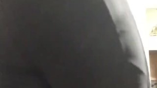 Putting on my black spandex. More spanking & rubbing cock