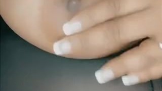 Sexy Ebony BBW titty play 