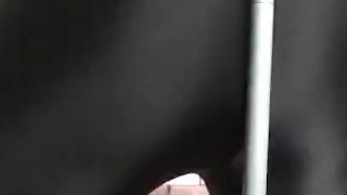 Humping a pole wearing my shiny spandex. Also more spanks :)