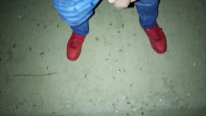 Peeing with erection and cumshot under a bridge