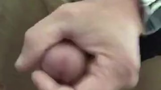 Playing with my huge white monster cock