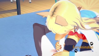 Furry Hentai 3D - Nine tails Foxy & Grey Fox Have Sex in a Room