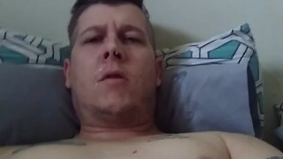 Cum explodes all over my own face