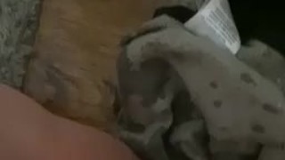 Soaking my bathroom floor and my coat with pee