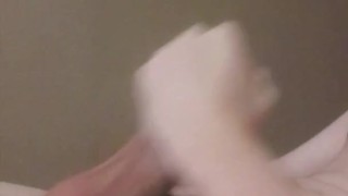 Big dick solo masturbation with cumshot on belly