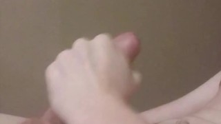 Big dick solo masturbation with cumshot on belly