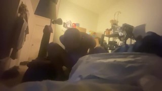 Sorry for the low quality, sissy riding bam dildo moaning 
