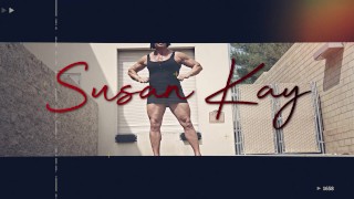 Muscle Milf Susan K Back Alley Flexing