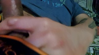 BIG COCK INSIDE CALVIN KLEIN BLACK TRUNK BOXERS. MY BEST FRIEND SUGAR DADDY JERKING OFF IN TIGHTS
