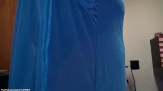 Fake Boobs 6: FF-Cup in boobfree lingerie and long dress. Strapon Tits. No Audio