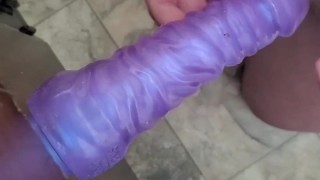 Tit play dildo blowjob