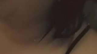 Tattooed girl sucks on huge toy