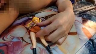 金髪ツインテール美少女JKフィギュアぶっかけ顔発射オナニー【スクールランブル沢近愛理】