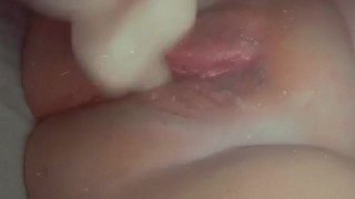 Dildo in tight cunt 