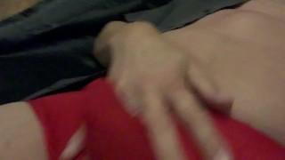 feeling my cock through my red boxers