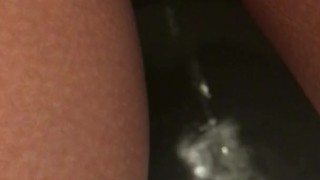 Perfect body milf peeing after sex