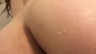 Round Ass Petite Brunette Soaking in the Tub