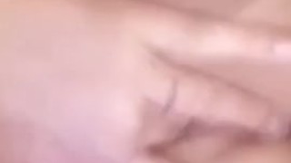 Blonde slut with sexy hands masturbates on phonecam
