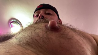 Hairy Sweaty Pumped Jock Daddy Tits After Workout