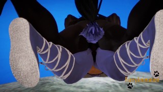 Furry Hentai 3D - Blue Wolf and Black Wolf sex in the forest