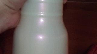 Fat hairy guy fucks Fleshlight