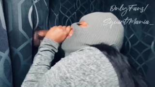 Glory hole session with a black beefy cock!Full video on OnlyFans