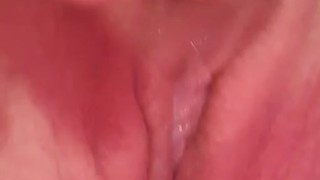 Quick close-Up morning clit orgasm before going to work.