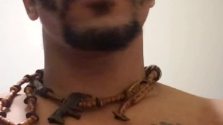 Overdue sexy solo with a mouthful cumshot