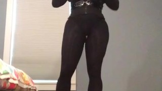 Stella's hot bod (lips, female mask, pantyhose, legs, heels, mask, trans, crossdress, long hair)