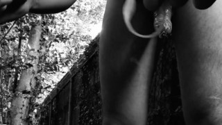Found USED CONDOMS in the WOODS - had to PUT them ON and have a WANK ** PART 2 **