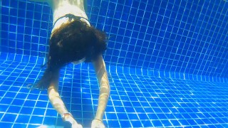 How many Panties INSIDE my PUSSY # Public POOL FUN