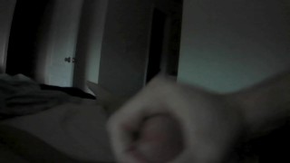 Cumshot from aching morning wood