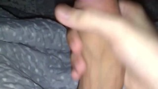 Playing with a really hard cock