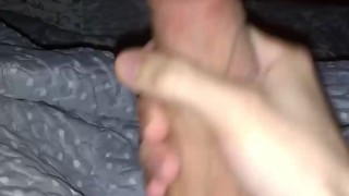 Playing with a really hard cock