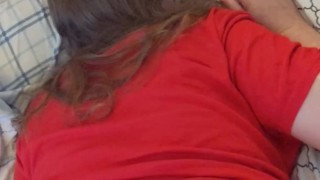 Plaintive Button Humps Her Plump Pussy to Morning Orgasms