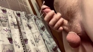 Huge cumshot with constricted nuts!