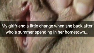 My girlfriend has changed after her 3 month vacation ... I wonder what happened? [Cuckold.Snapchat]