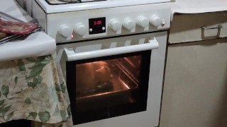 Roast chicken in the oven.