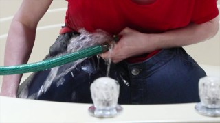 WWM - Size 18 2x Jeans Belly Inflation Quickie