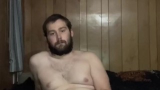 Suck my own dick and cum in mouth twice! Roommate watches and talks to me!