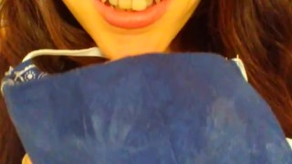 Cute Dress Nasty Gross Facemask Fetish Hairy Pussy Camgirl Pees Toilet & Uses Face Mask Toilet Paper
