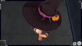 3D HENTAI POV Pumpkin girl jerking off your cock
