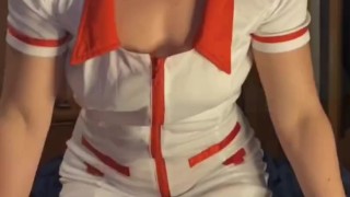 (Photograph Slideshow) MILF surprises me in her new Nurse Costume & strips it off. Happy Halloween !