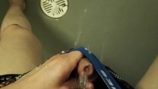 Emptying my very full bladder inside my boxers